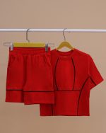 تیشرت شلوارک بگ استایل line cute CFCS - تصویر 18