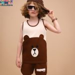 تاپ شلوارک پسرانه خرس Brown CFCS
