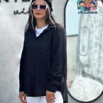 شومیز زنانه لینن ژاکارد flow CFCS