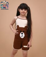 تاپ شلوارک دخترانه BROWN