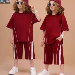 تیشرت شلوارک بگ استایل مغزی دوزی CFCS