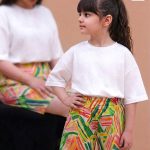 شلوارک ست مادر دختری سه بعدی طرح آبرنگی CFCS