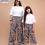 شلوار ست مادر دختری گل رز باغی CFCS