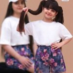 شلوارک ست مادر دختری سه بعدی شکوفه گیلاس CFCS