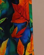 شلوارک ست مادر دختری سه بعدی برگ پاییزی CFCS - تصویر 3