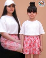 شلوارک ست مادر دختری سه بعدی پروانه CFCS