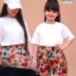شلوارک ست مادر دختری سه بعدی قلب کاموایی CFCS