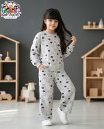 بلوز شلوار ملانژ تمام چاپ گل گلی CFCS
