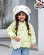کاپشن دخترانه داخل خز خرگوش بازیگوش CFCS