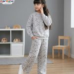 بلوز شلوار ملانژ تمام چاپ ستاره نقطه ای CFCS